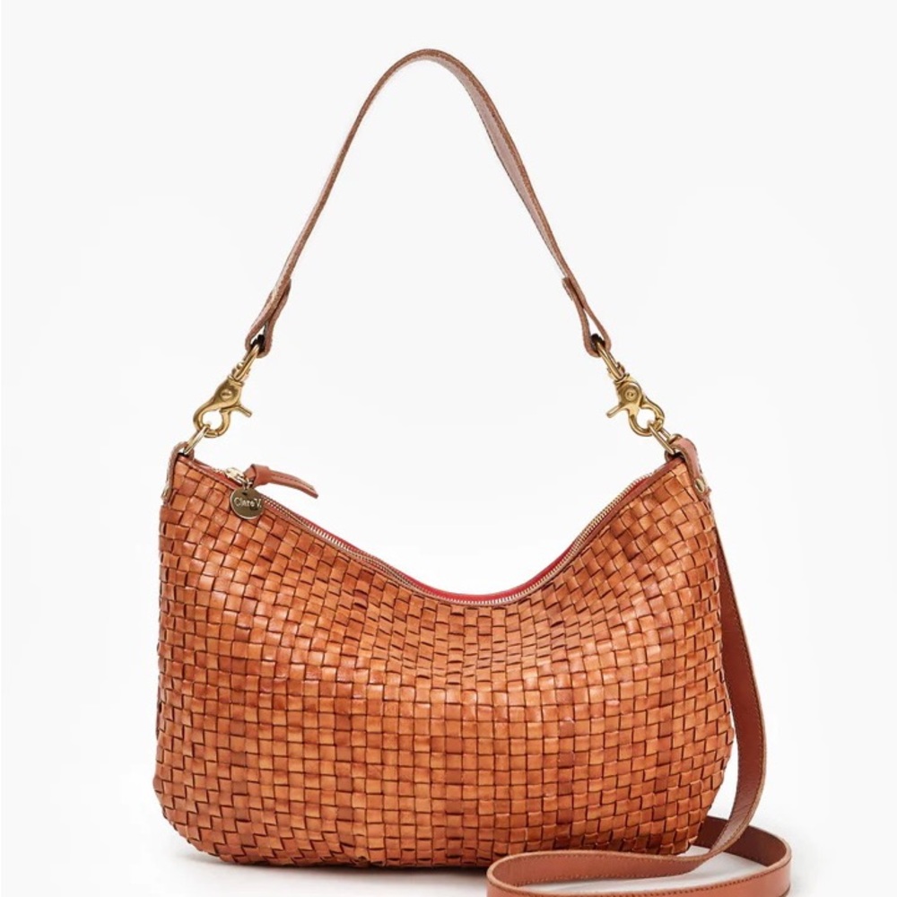 Clare V Moyen Messenger
Natural Woven Checker